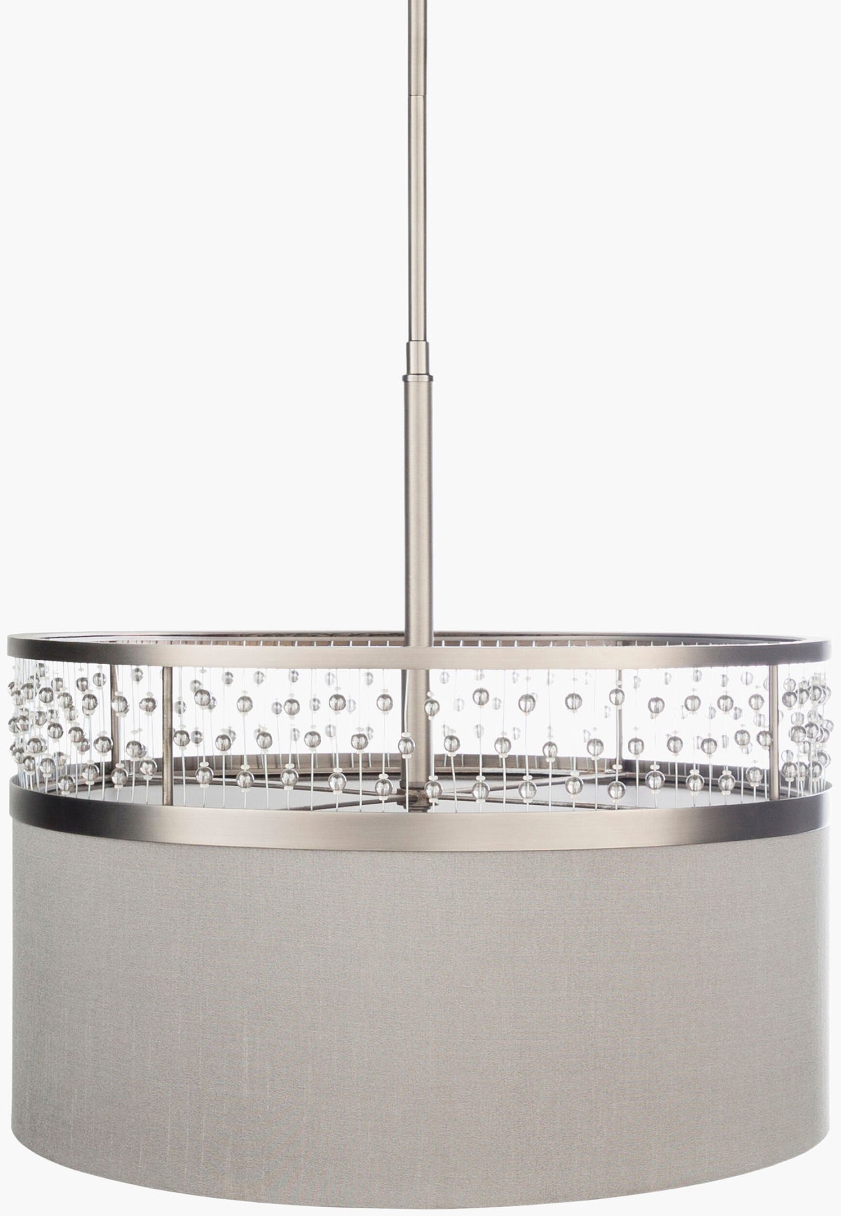 Bijou Steel Pendant Light, Antiqued Metallic Nickel