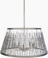 Bijou Steel Pendant Light, Antiqued Metallic Pewter