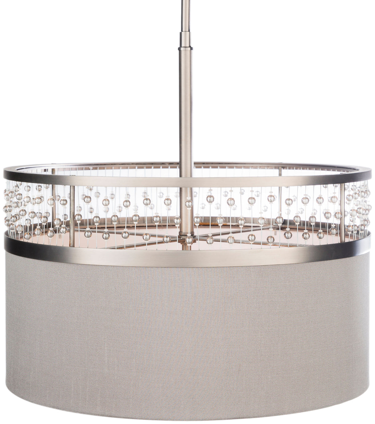 Bijou Steel Pendant Light, Antiqued Metallic Nickel