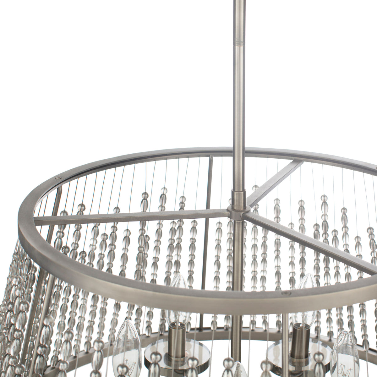 Bijou Steel Pendant Light, Antiqued Metallic Pewter