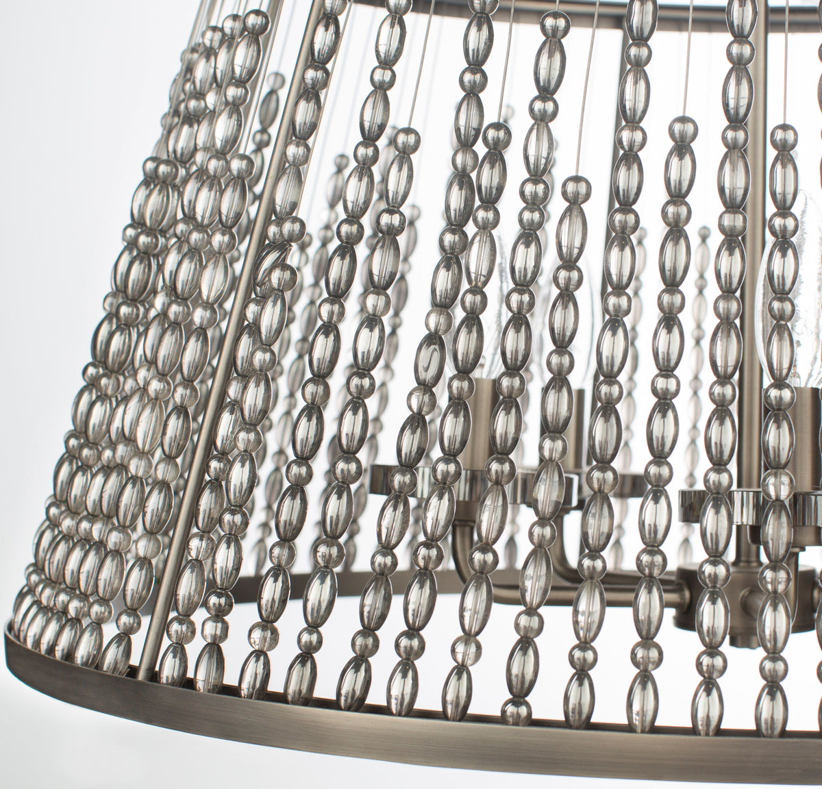 Bijou Steel Pendant Light, Antiqued Metallic Pewter