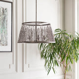 Bijou Steel Pendant Light, Antiqued Metallic Pewter