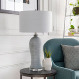 Blaine 31" Concrete Table Lamp, Hand Finished Light Gray