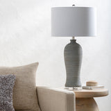 Blaine 31" Concrete Table Lamp, Hand Finished Light Gray