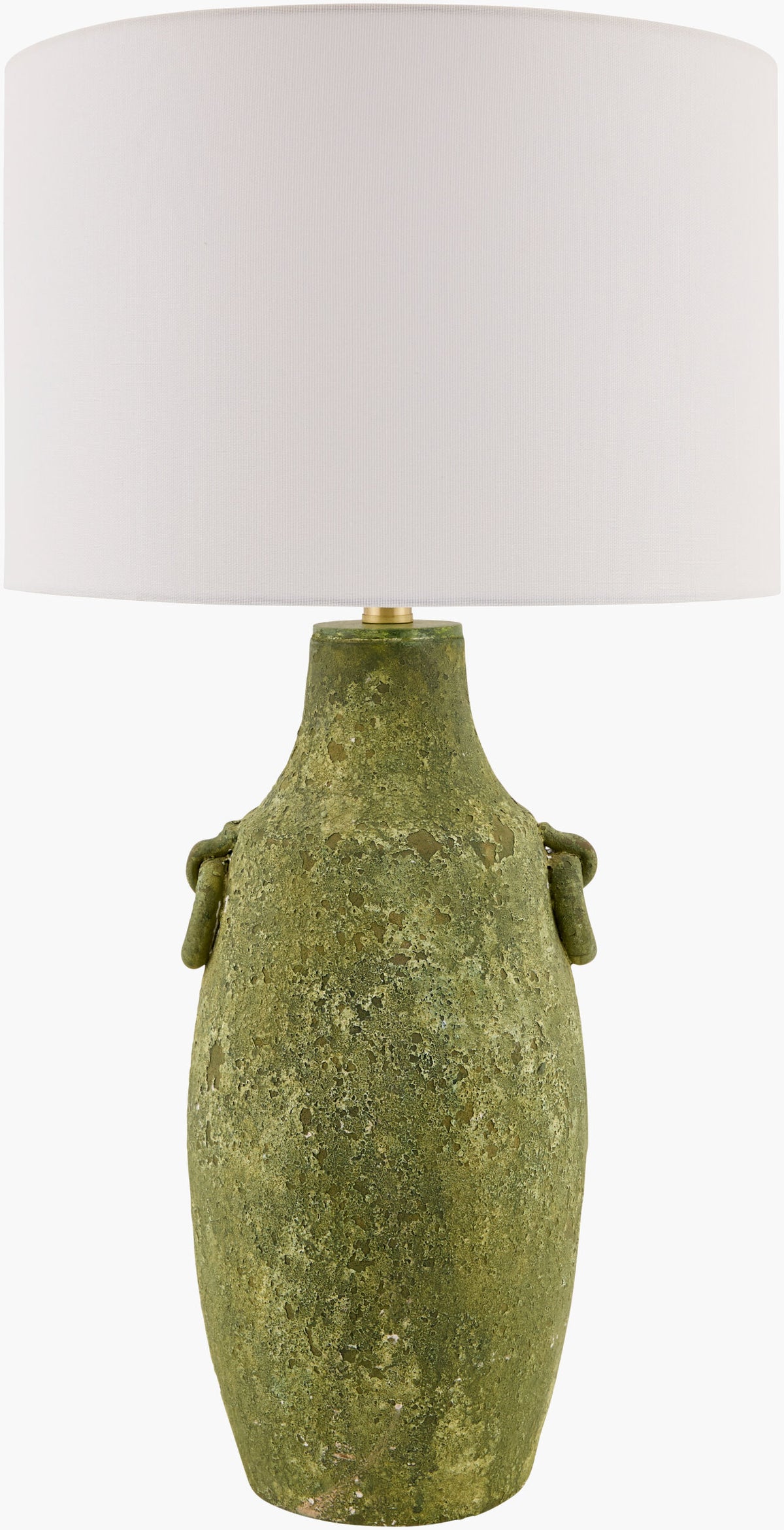 Beraliya 30" Ceramic Table Lamp, Hand Painted Green