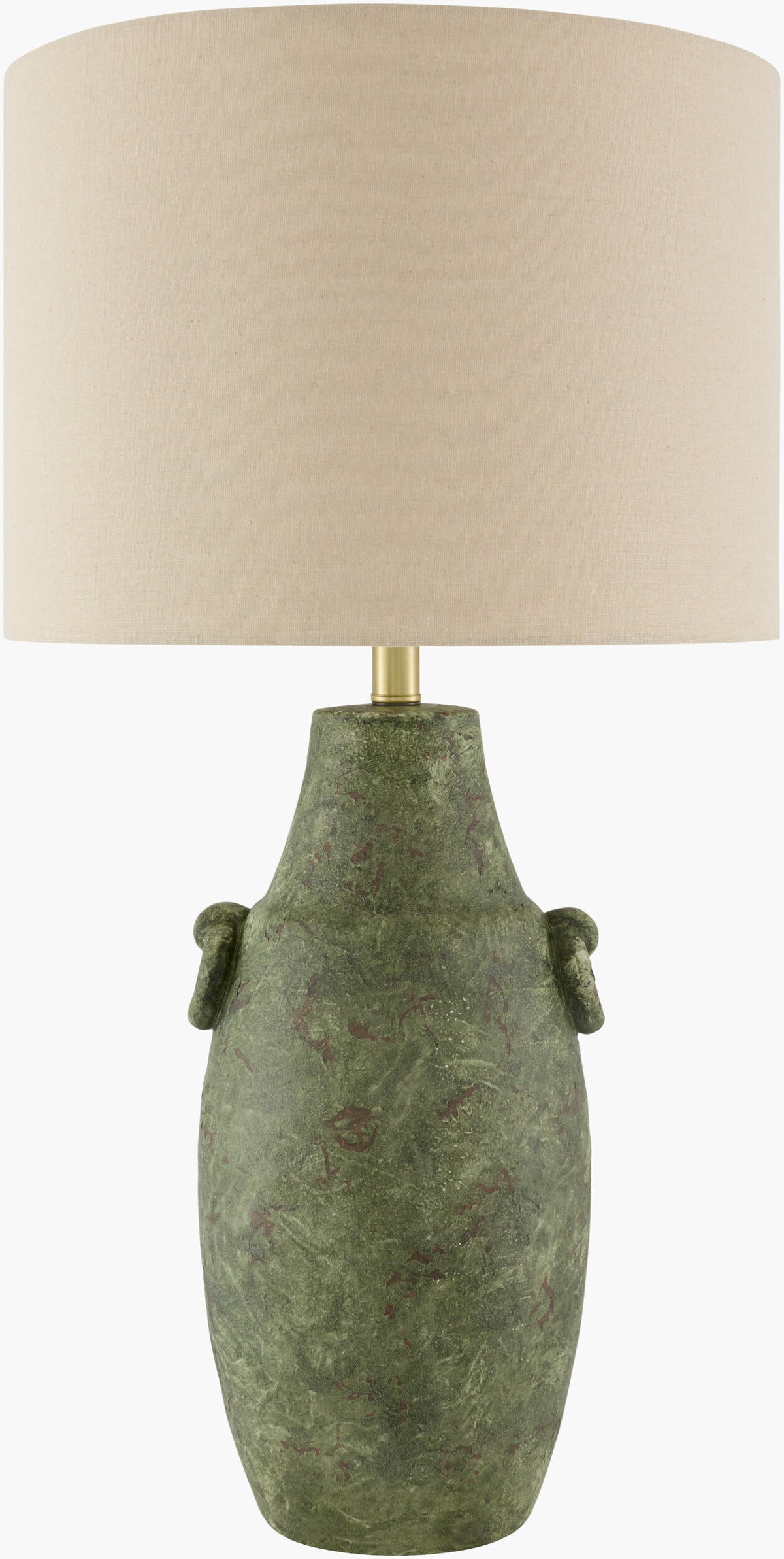 Beraliya 30" Ceramic Table Lamp, Hand Painted Green (BLI-002)
