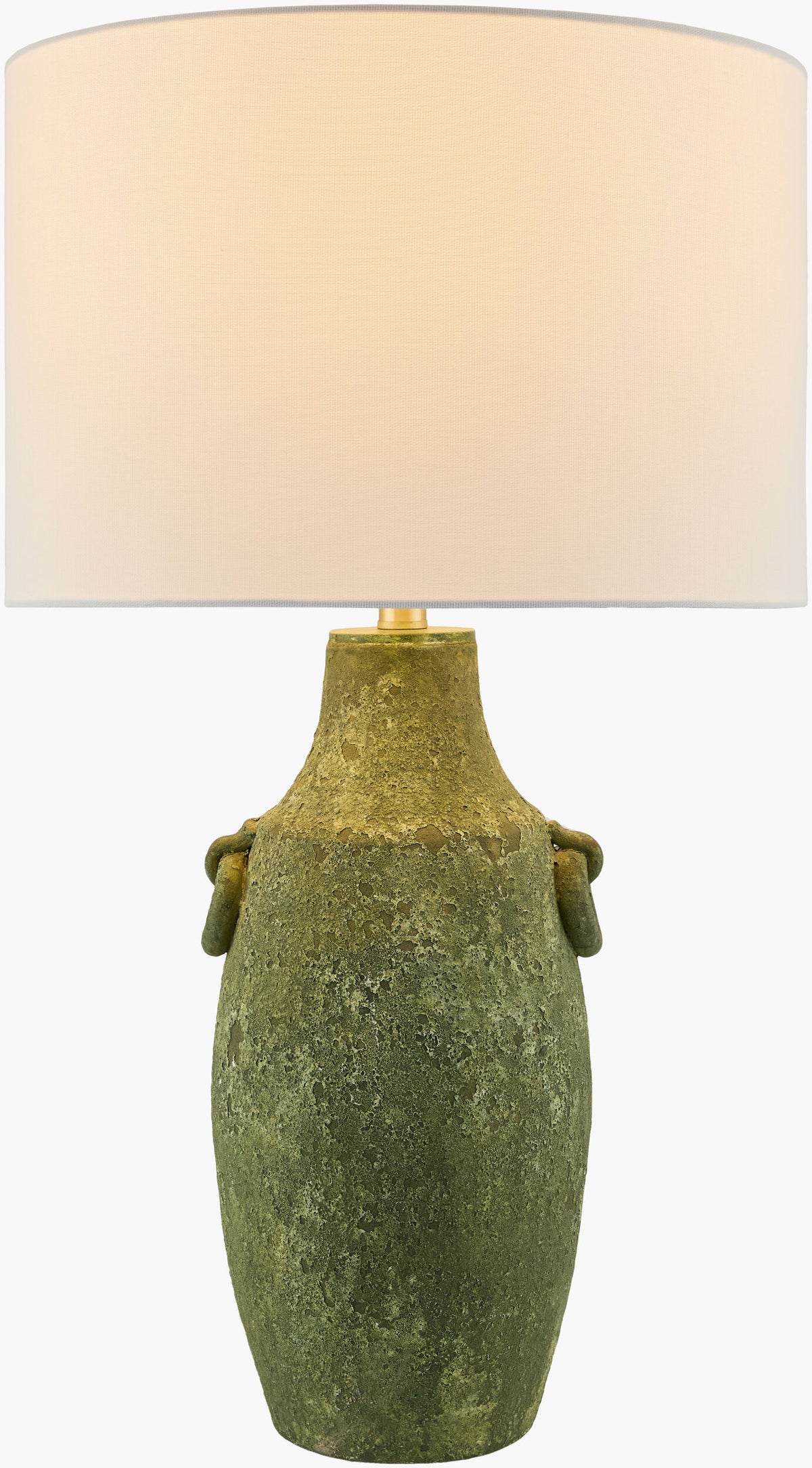 Beraliya 30" Ceramic Table Lamp, Hand Painted Green