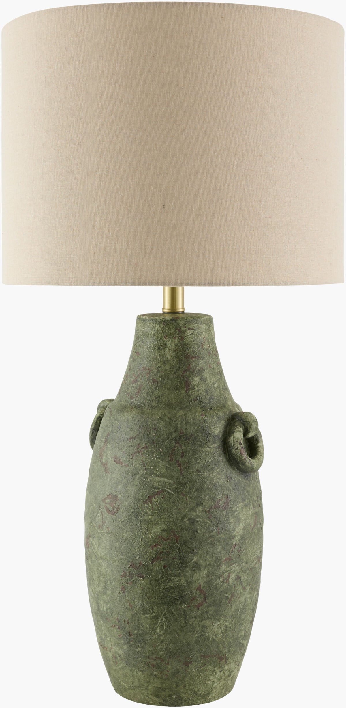 Beraliya 30" Ceramic Table Lamp, Hand Painted Green (BLI-002)