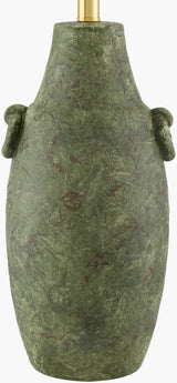 Beraliya 30" Ceramic Table Lamp, Hand Painted Green (BLI-002)