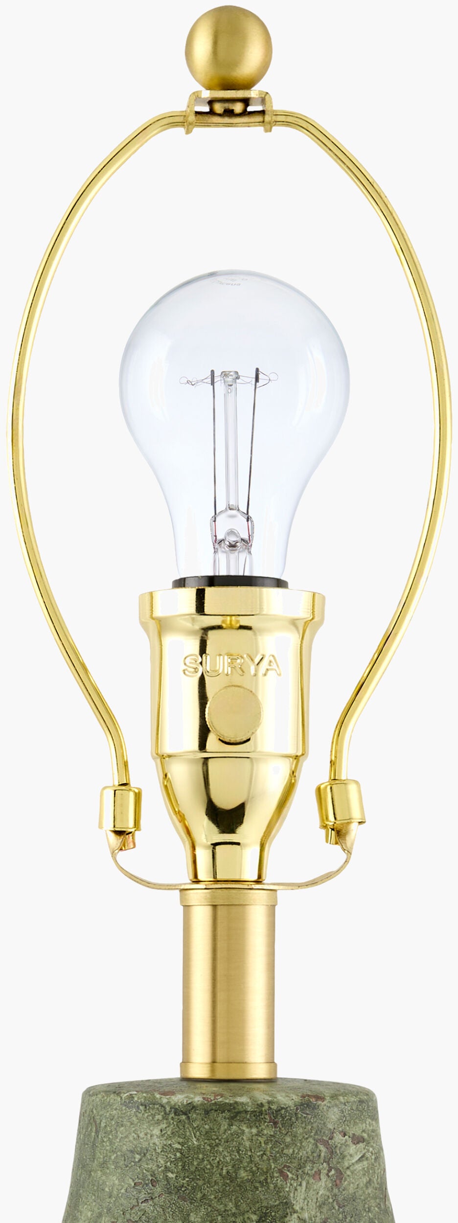 Beraliya 30" Ceramic Table Lamp, Hand Painted Green (BLI-002)