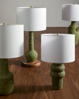 Beraliya 30" Ceramic Table Lamp, Hand Painted Green