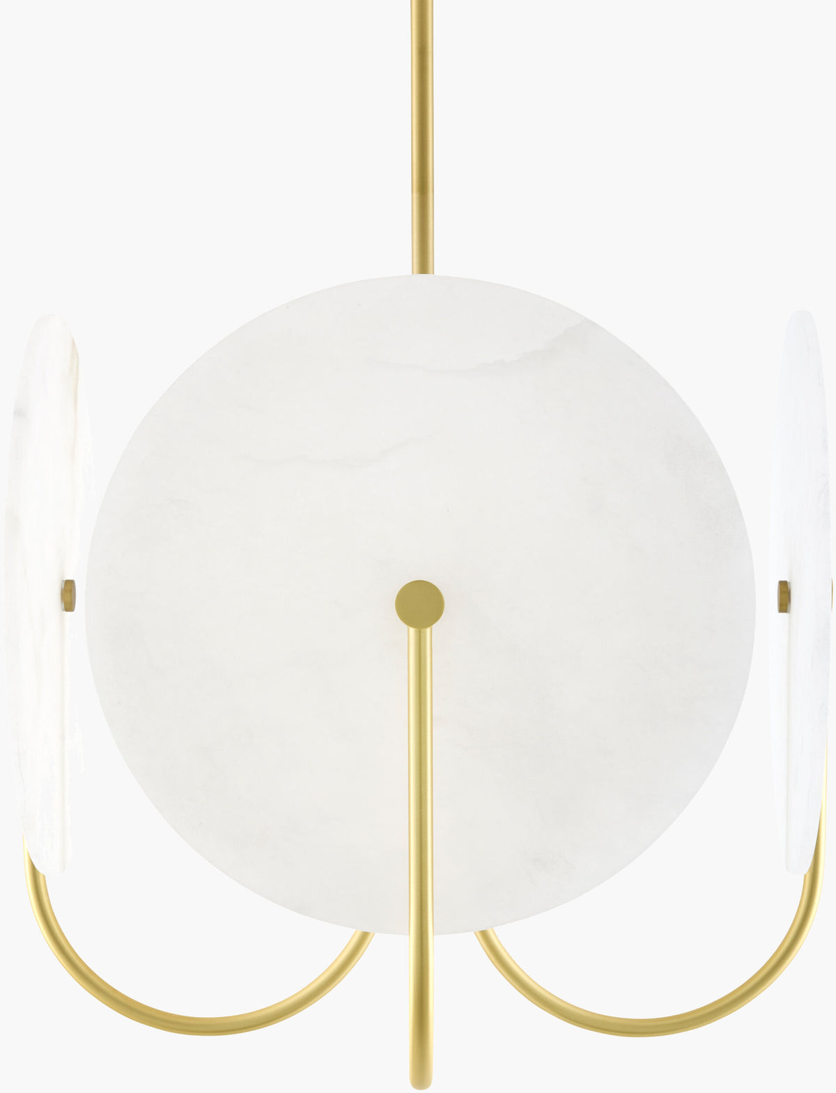 Bellaria Iron Chandelier, Electroplated Metallic Brass