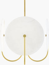 Bellaria Iron Chandelier, Electroplated Metallic Brass