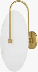 Bellaria 16" Iron Wall Sconce, Electroplated Metallic Brass