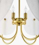 Bellaria Iron Chandelier, Electroplated Metallic Brass