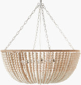 Belem Iron Pendant Light, Hand Painted Cream