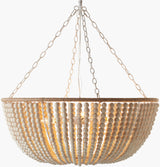 Belem Iron Pendant Light, Hand Painted Cream