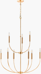 Belden Iron Chandelier, Metallic Metallic Brass