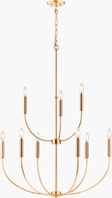 Belden Iron Chandelier, Metallic Metallic Brass