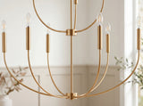 Belden Iron Chandelier, Metallic Metallic Brass