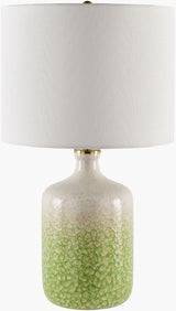 Benin 23" Ceramic Table Lamp, Glazed Green