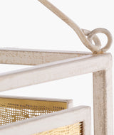 Brynlee Iron Pendant Light, Antiqued Beige, Hand Finished Gold