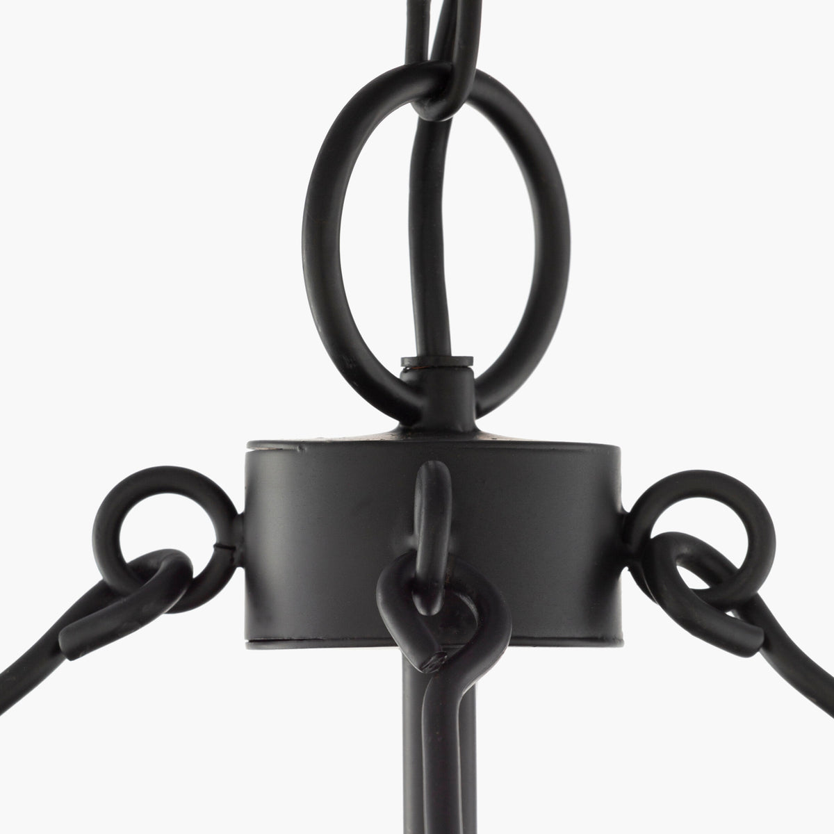 Brynlee Iron Pendant Light, Powder Coated Black, Hand Finished Metallic Silver