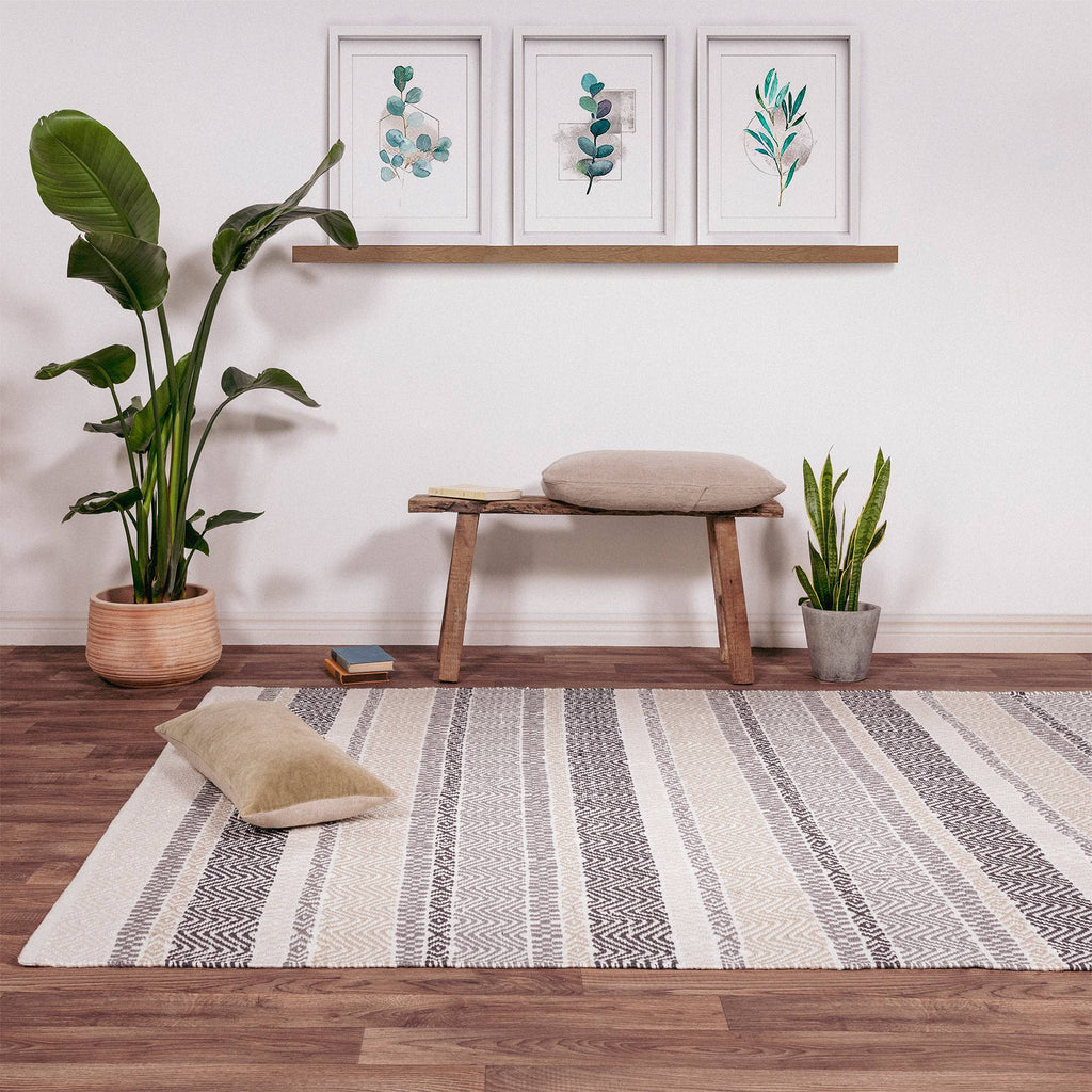 Boardwalk Rug styled in a living room