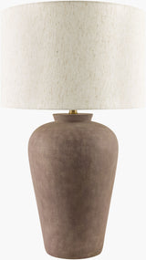 Encina 32" Cement Table Lamp, Painted Blush