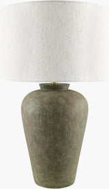 Encina 32" Cement Table Lamp, Painted Gray