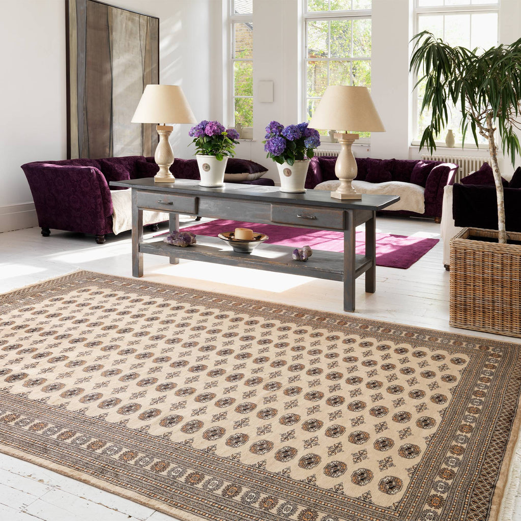Bokhara Rug styled in a living room