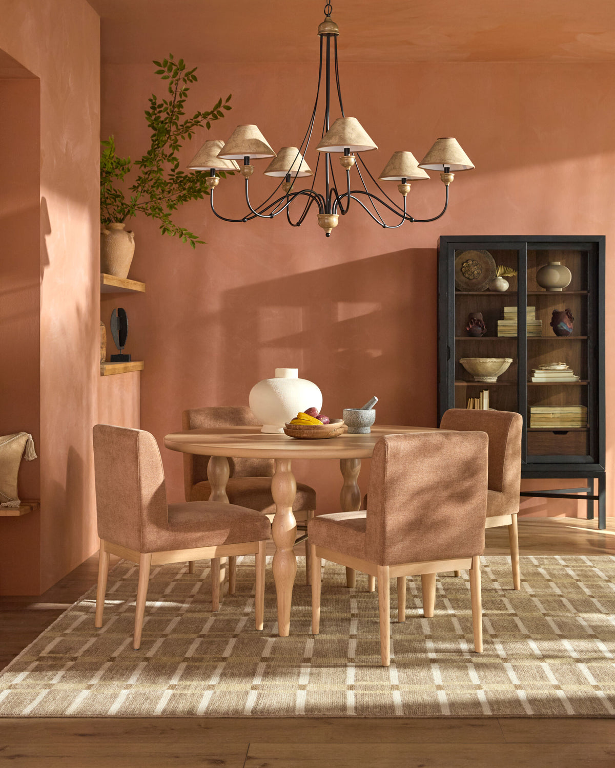 Panagia Iron Chandelier, Painted Black