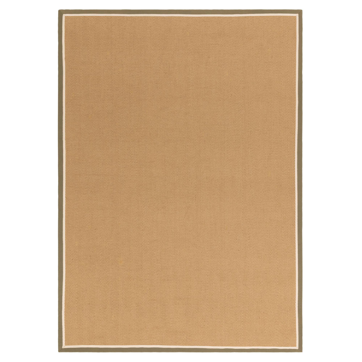 Bordo Rug - Herringbone Khaki Cream