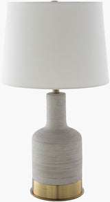Brae 27" Concrete Table Lamp, Painted Light Gray