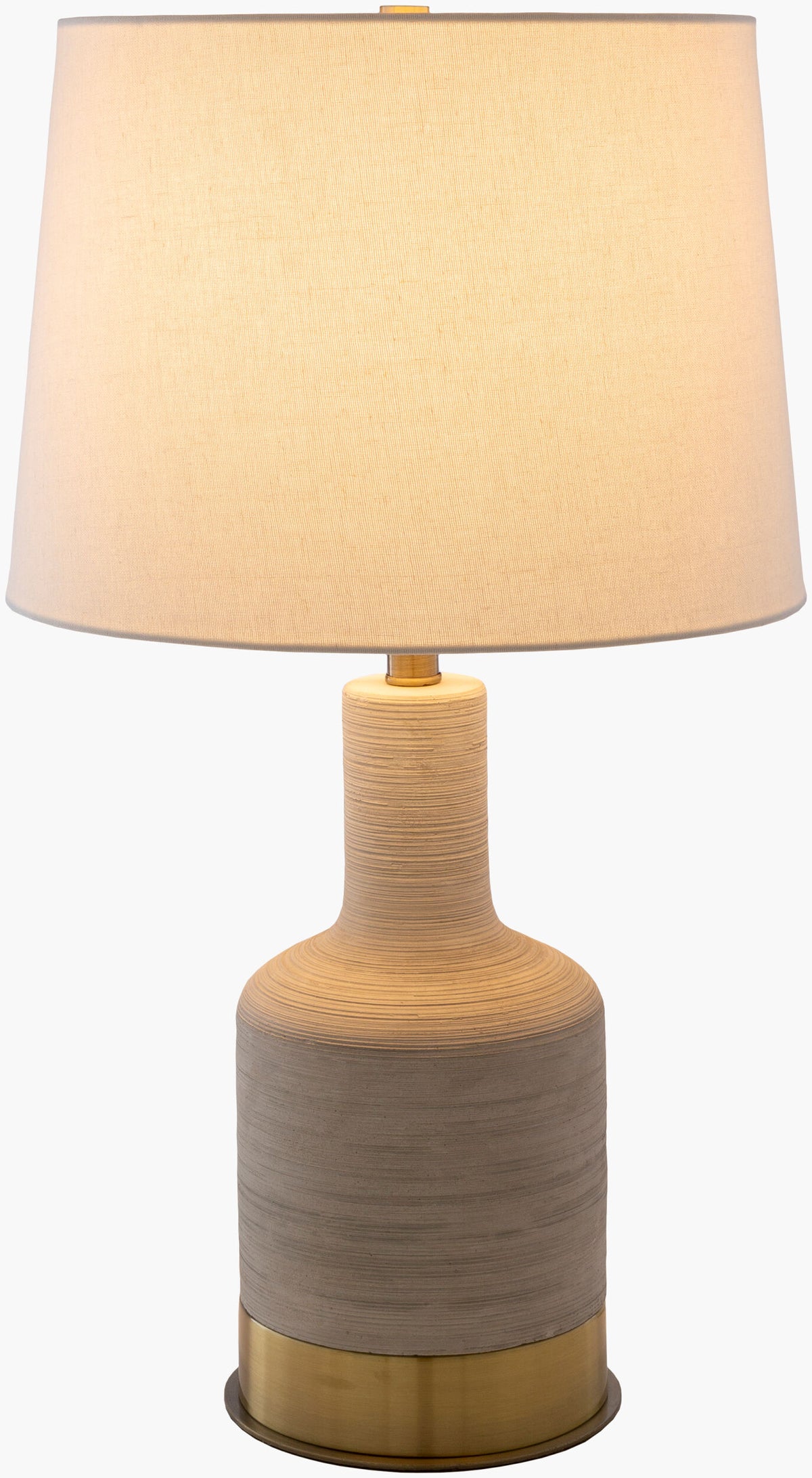 Brae 27" Concrete Table Lamp, Painted Light Gray