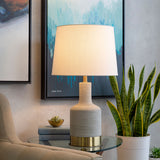 Brae 27" Concrete Table Lamp, Painted Light Gray