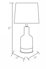 Brae 27" Concrete Table Lamp, Painted Light Gray