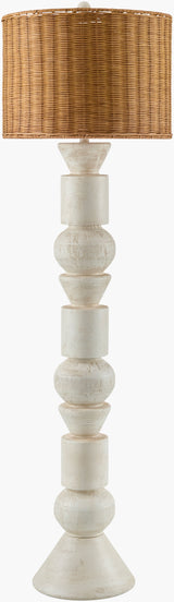 Berekua 62" Resin Floor Lamp, Painted White