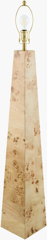 Burlen 58" Rubber Wood Floor Lamp, Natural Brown