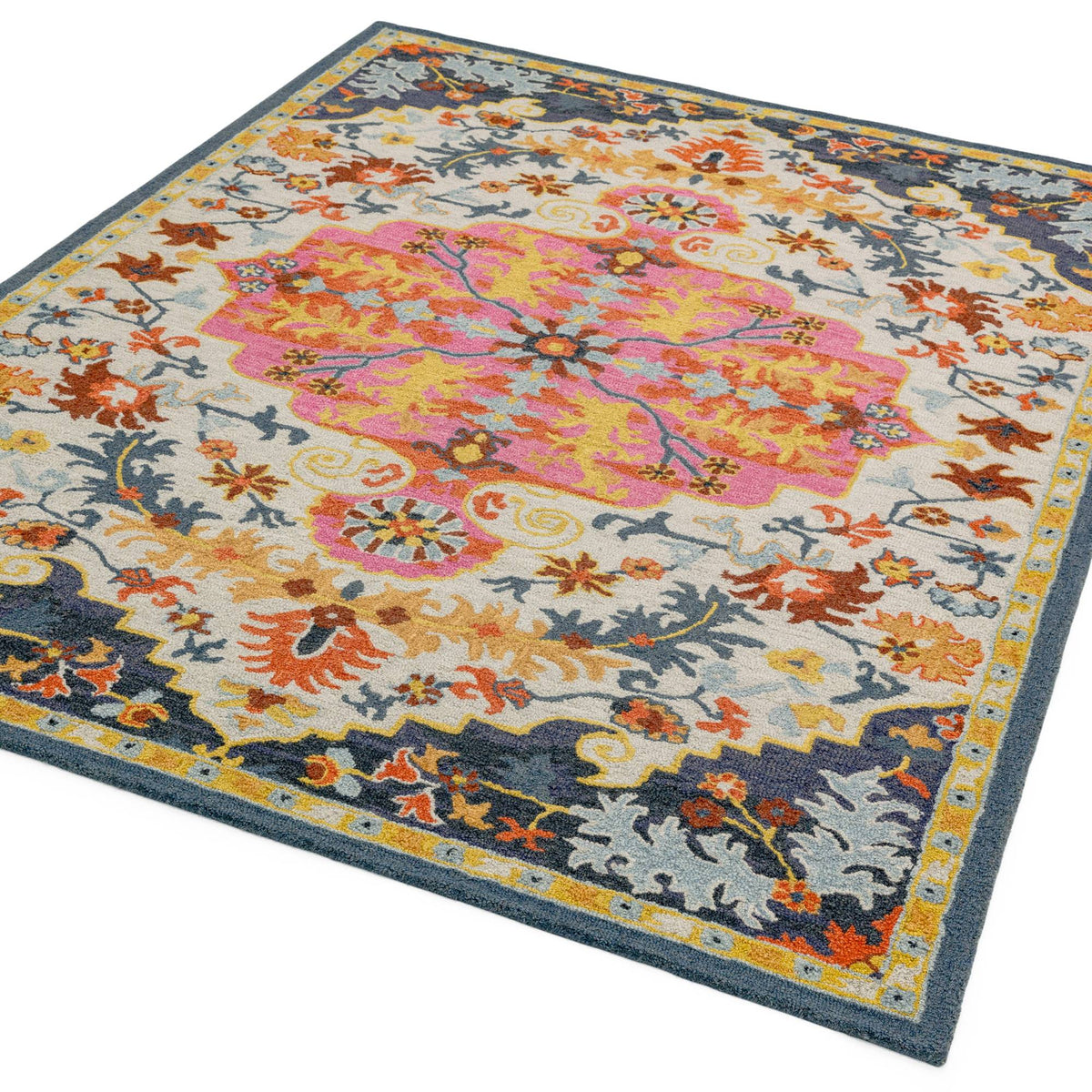 Bronte Colours Rug styled in a living room