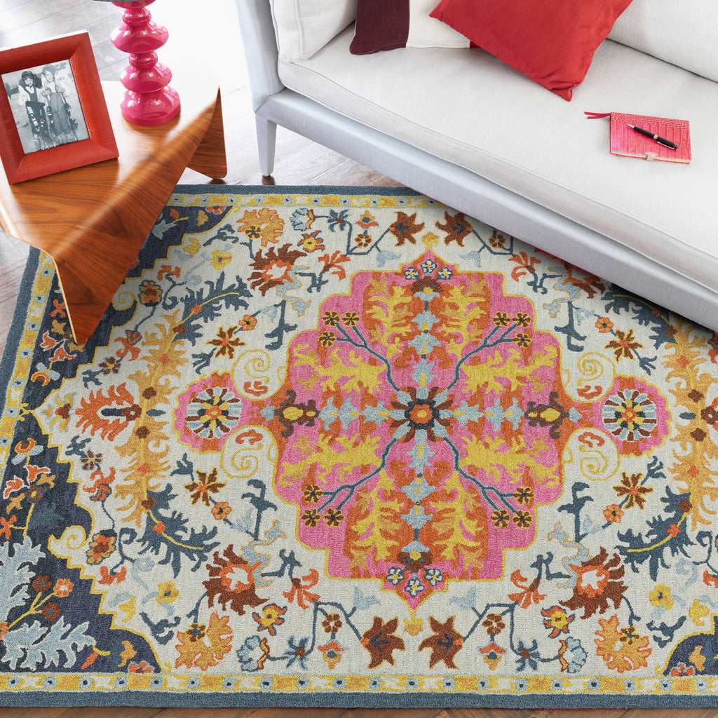 Bronte Colours Rug styled in a living room