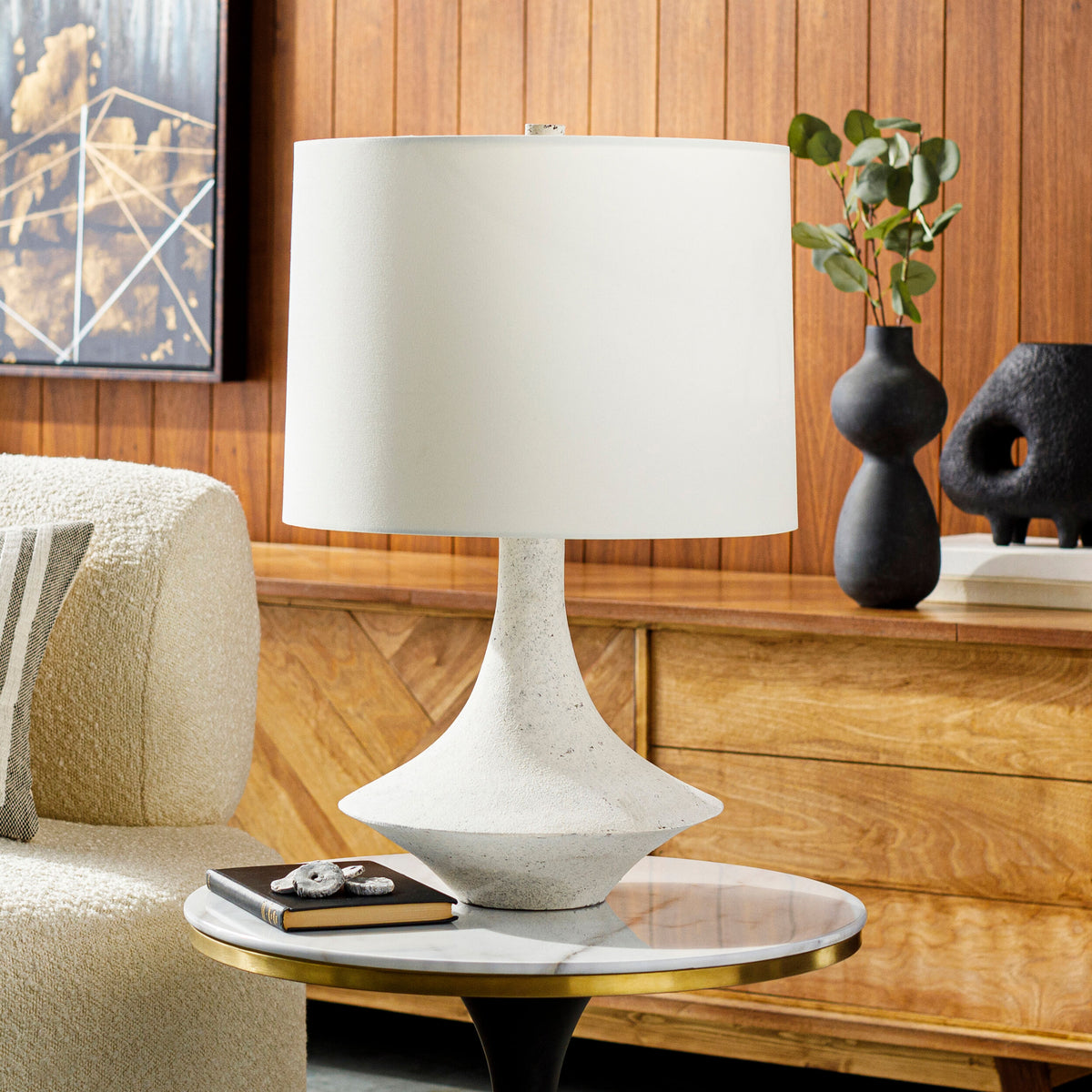 Bryant 23" Resin Table Lamp, Plaster White