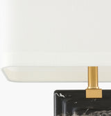 Basalto 26" Marble Table Lamp, Natural Black