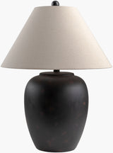 Bastille 25" Ceramic Table Lamp, Glazed Black