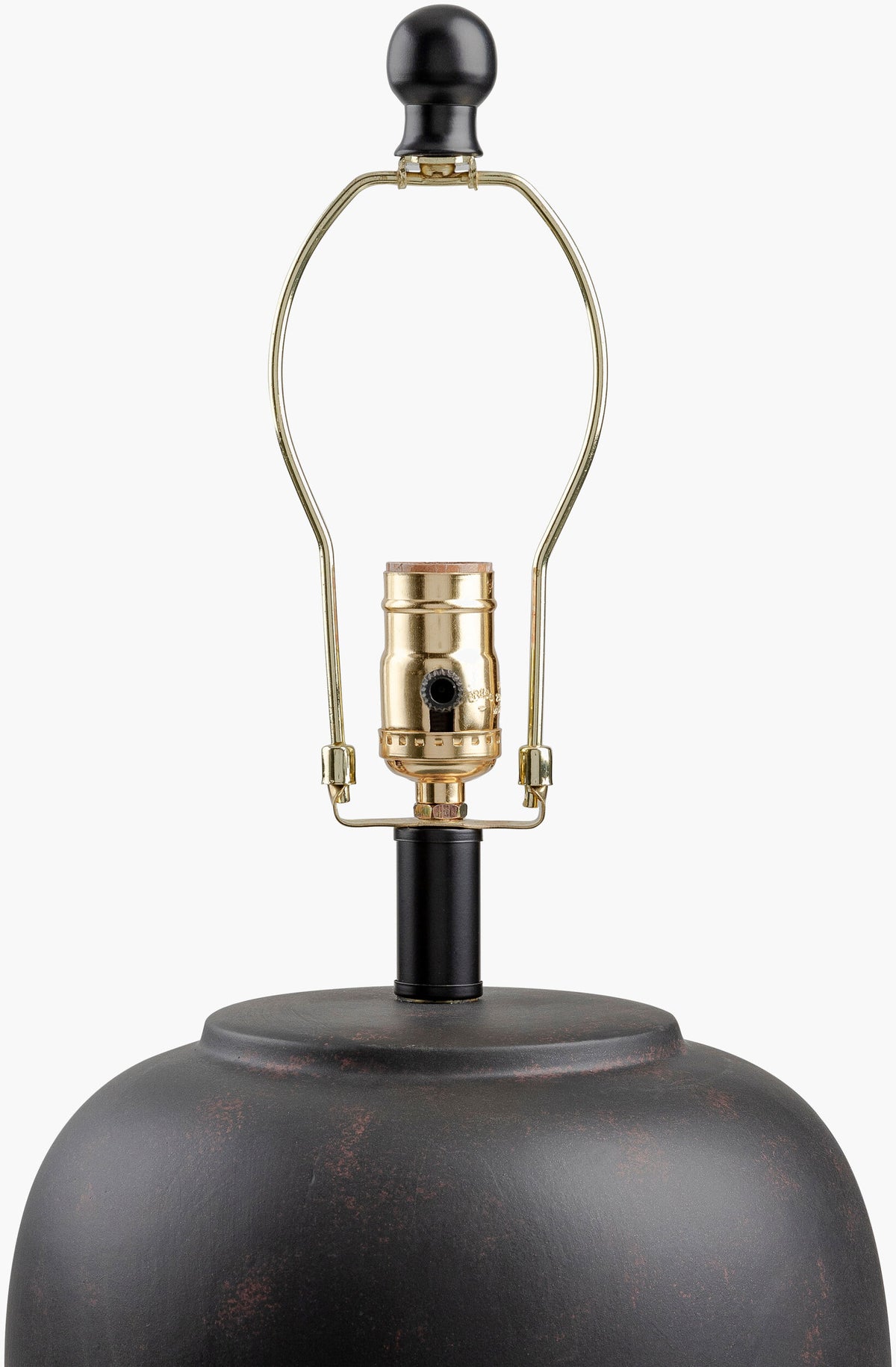 Bastille 25" Ceramic Table Lamp, Glazed Black