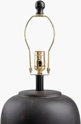 Bastille 25" Ceramic Table Lamp, Glazed Black