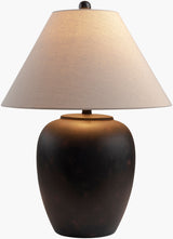 Bastille 25" Ceramic Table Lamp, Glazed Black