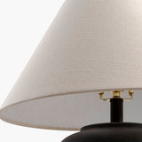 Bastille 25" Ceramic Table Lamp, Glazed Black
