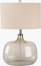 Bentley 25" Glass Table Lamp, Translucent Gray