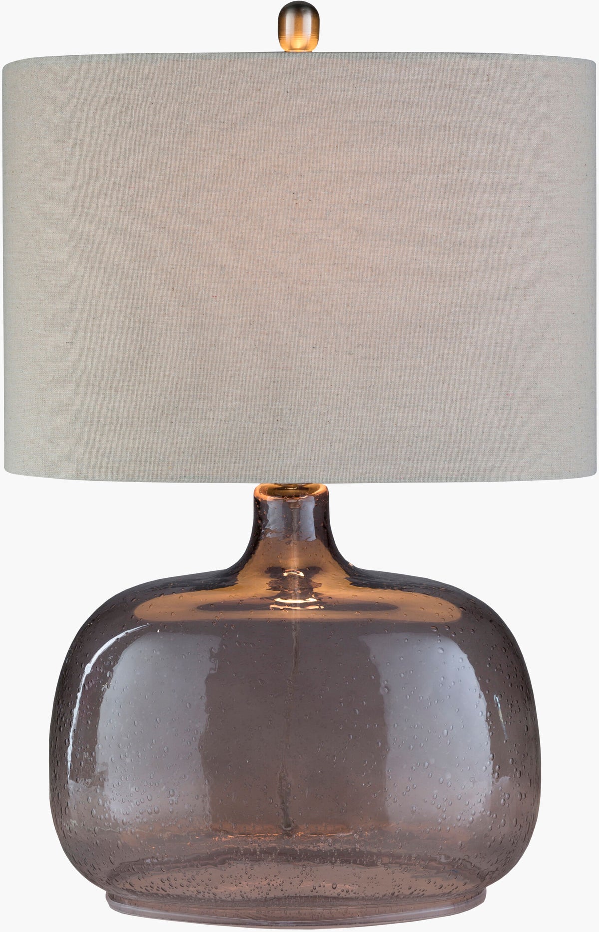 Bentley 25" Glass Table Lamp, Translucent Gray